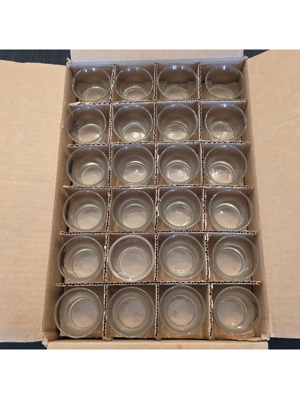 Indiana Glass 7774 Clear Glass Votive Candle Cups Holders Lot Of 72 EUC